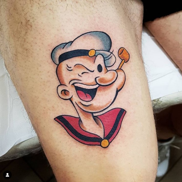 tatuaggio braccio di ferro popeye