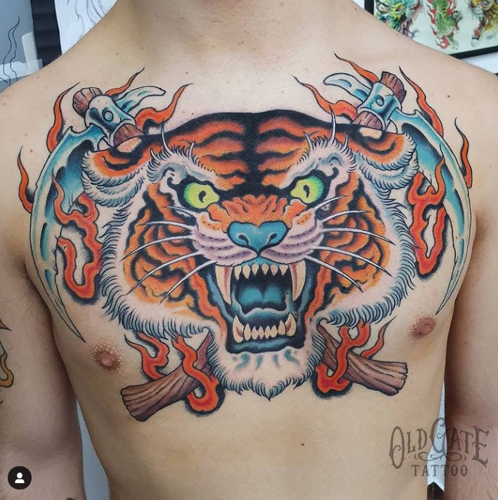 Tattoo tigre tradizionale