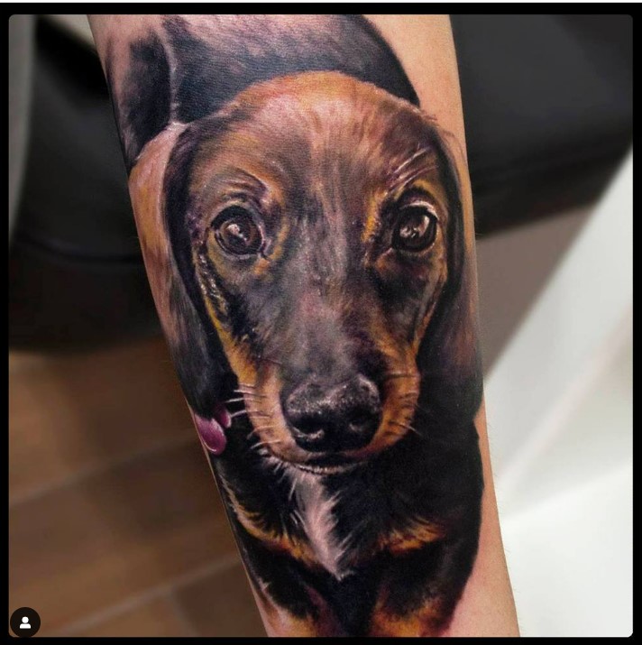 Tatuaggio realistico cane