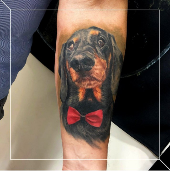 Tatuaggio cane bassotto